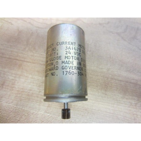 TRWGlobe 3A1678 Direct Current Motor Rev C 1760-304 Rev E - Used