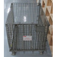 Lyon 32" x 39-12" x 33" Folding Wire Container Bin Gaylord - Used