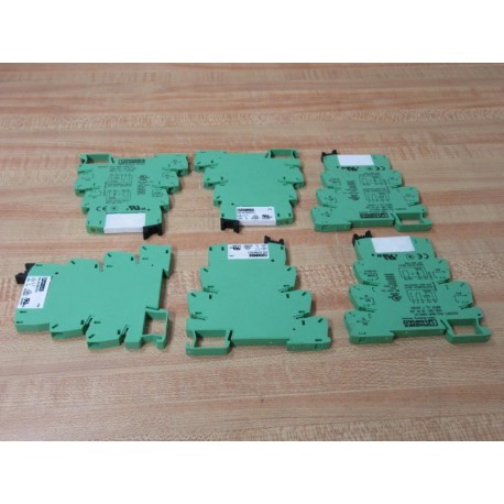 Phoenix Contact PLC-BSP-24DC21 Terminal Block wRelay (Pack of 6) - New No Box