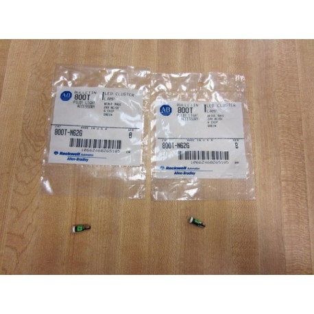 Allen Bradley 800T-N62G LED Cluster Lamp 800TN62G 6 Chip (Pack of 2)