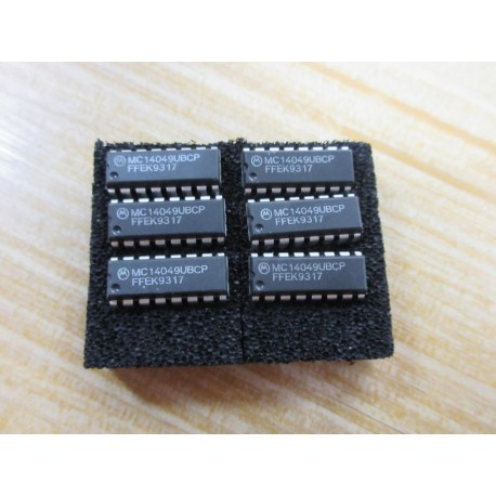 Motorola MC14049UBCP Integrated Circuit (Pack of 6) - New No Box