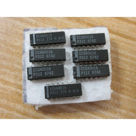 Philips ECG4001B ECG Integrated Circuit 4001B (Pack of 7) - New No Box