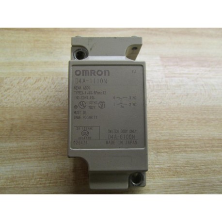 Omron D4A-1110N Limit Switch Body - Used