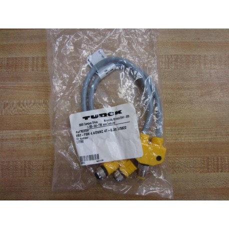 Turck VB2-FSM 4.42WKC 4T-0.30.3S622 Cable VB2FSM442WKC4T0303S622 (Pack of 2)