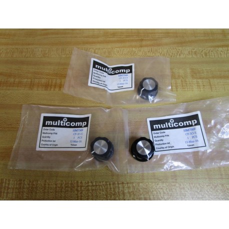 Multicomp 10M7569 Knob CF-X3-S (Pack of 3)
