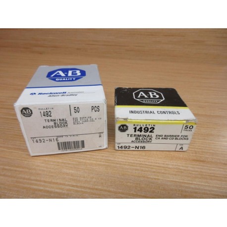 Allen Bradley 1492-CA Terminal 1492CA Barrier 1492-N16 (Pack of 100)