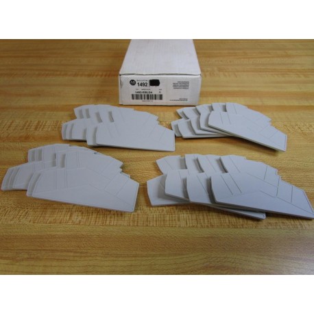 Allen Bradley 1492-EBLD4 End Barrier 1492EBLD4 Gray (Pack of 19)