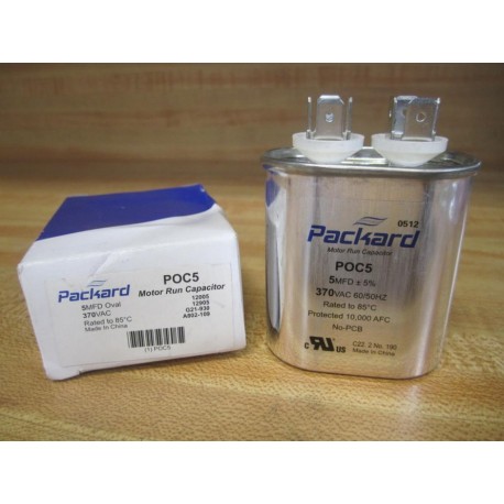 Packard POC5 Motor Run Oval Capacitor