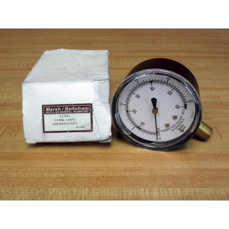 Marsh Bellofram G22684 2.5" Diaphragm Gauge