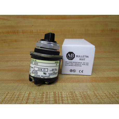 Allen Bradley 800T-U35 Potentiometer 800TU35 - Refurbished
