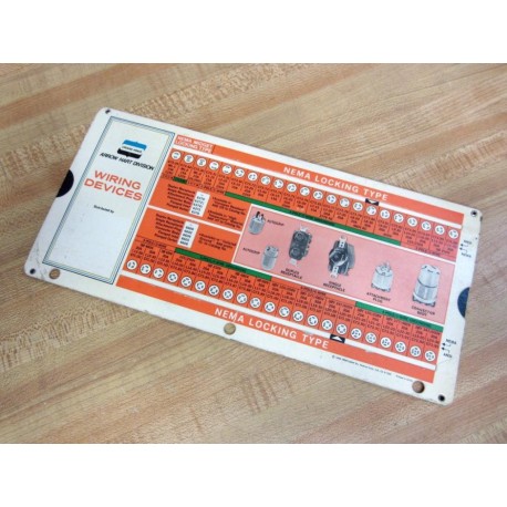 Arrow Hart Wiring Devices wPull-Out Chart - New No Box