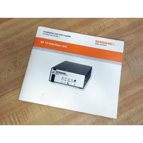 Renishaw H-2000-5073-05-J Installation and User's Guide - New No Box