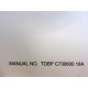 Yaskawa TOBP C730600 18A Connection Bus BarCable Instructions - New No Box