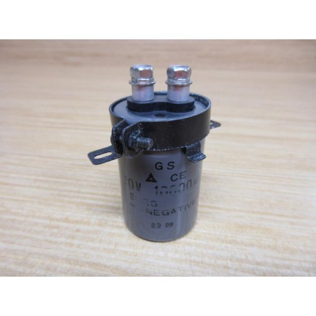Matsushita GS CE Aluminum Electrolytic Capacitor 10V 10000µF, W Bracket - Used