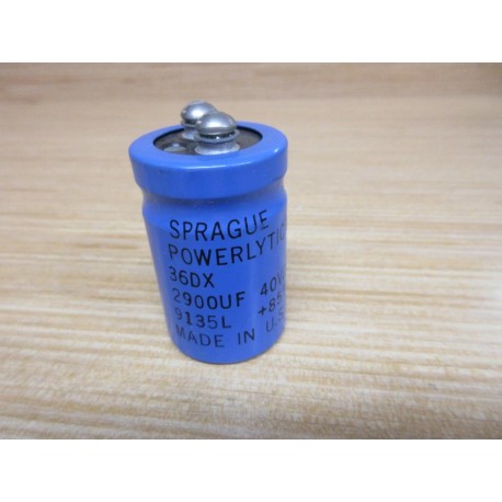 Sprague 36DX Capacitor 2900µF 40VDC - New No Box