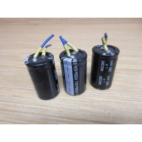 Mallory LP Jamicon Capacitor 4700µF 63V (Pack of 3) - Used