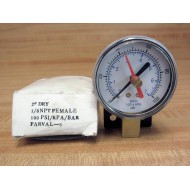 Bijur Delimon FARVAL-5 Farval 2" Dry Pressure Gauge