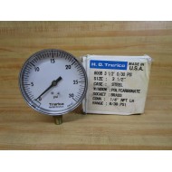 H.O. Trerice 800B 3 12" 030 PSI Pressure Gauge 7531075