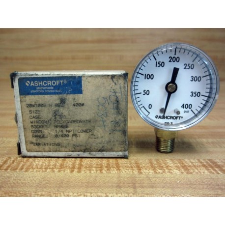 Ashcroft 20W1005-H-02L-400 2" Pressure Gauge 20W1005H02L400