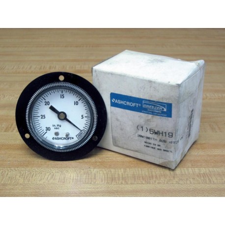 Ashcroft 20W1001TH-02B-XFFZG-VAC 2" Flange Vacuum Gauge 5WH19