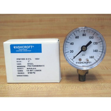 Ashcroft 20W1005-H-01L-160 2" Pressure Gauge 20W1005H01L160