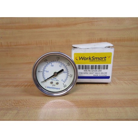 WorkSmart WS-PE-GAGE-233 Pressure Gauge WSPEGAGE233