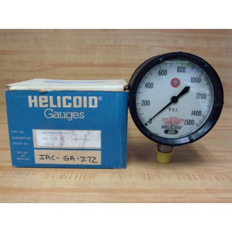 Helicoid J4J2H3A2Y0000 Gauge 12" NPT Bottom