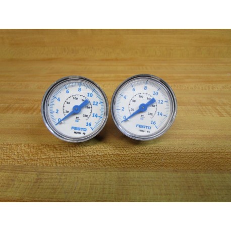 Festo MA-40-16-G14-EN Pressure Gauge 183901 (Pack of 2) - New No Box