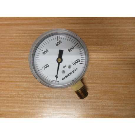 Ashcroft 25W1005PH Vacuum Gauge 02L 0-1000 PSI - New No Box