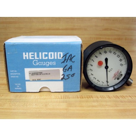 Helicoid J4J2C5A2Y0000 5" Filled Pressure Gauge 0-15 PSI