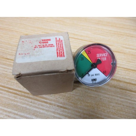 Lenz MC-20 Pressure Gauge MC20 0-60 PSI