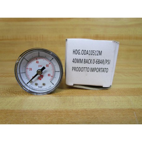 Strumentazione HDG.ODA10512M Pressure Gauge 0-6BARPSI