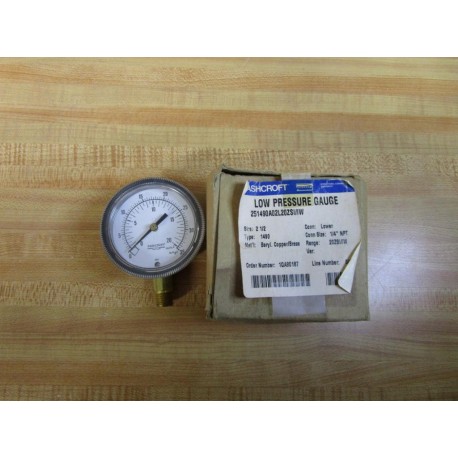 Ashcroft 251490A02L20ZSIIW Gauge 251490A02L20ZSIIW