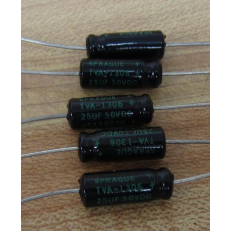 Sprague TVA-1306 Capacitor TVA1306 Black (Pack of 5) - New No Box