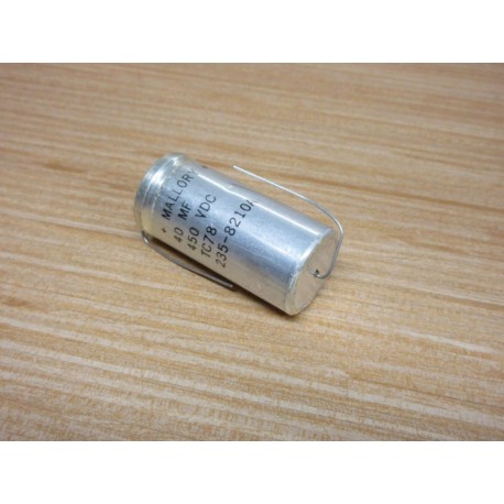 Mallory TC78 Cornell Dubilier Capacitor 40MF 450VDC - New No Box