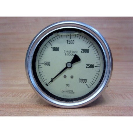 Noshok 013672470 3.5" Filled Pressure Gauge - New No Box