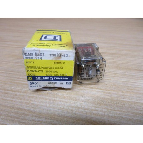 Square D 8501-KP13-120V Relay 8501-KP13-P14