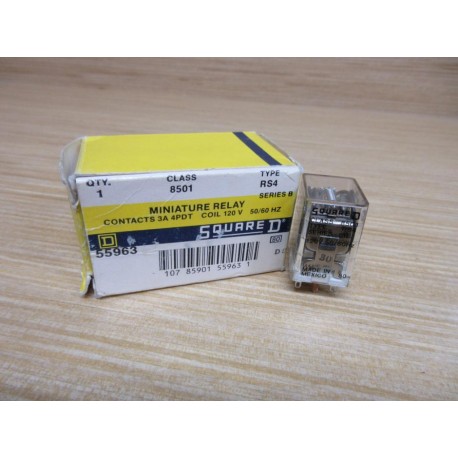 Square D 8501-RS4 Relay 15734 Clear