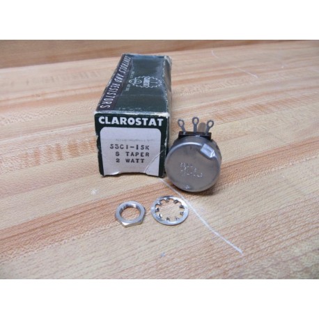 Clarostat 53C1-15K S Taper Potentiometer 53C115K 15K OHM