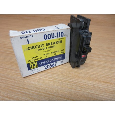 Square D QOU110 Circuit Breaker 10A
