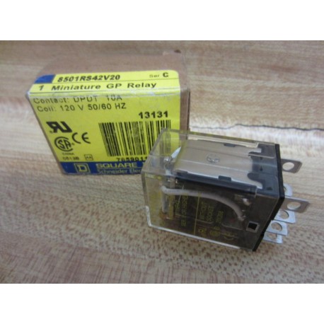 Square D 8501-RS42-V20 Relay 8501RS42V20 13131