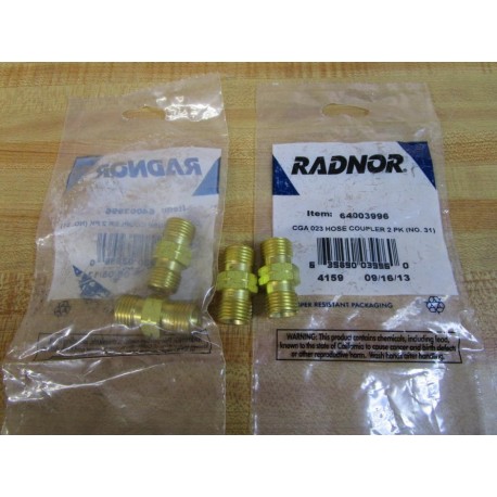 Radnor 64003996 Hose Coupler CGA 023 (Pack of 4)