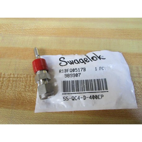 Swagelok SS-QC4-D-400EP Quick Connect Stem WValve R1BFQ0517B