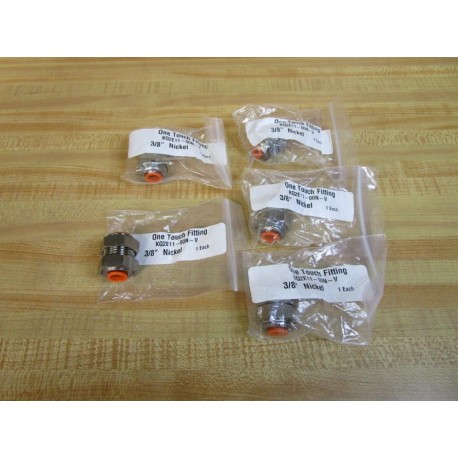 SMC KQ2E11-00N-V Bulkhead Union Fitting KQ2E1100NV (Pack of 5)