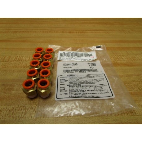 SMC KQ2H11-35AS Male Connector KQ2H1135AS (Pack of 10)