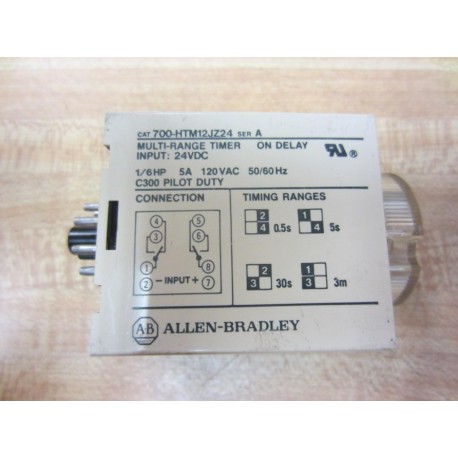 Allen Bradley 700-HTM12JZ24 Multi-Range Timer 700HTM12JZ24 Series A - Used