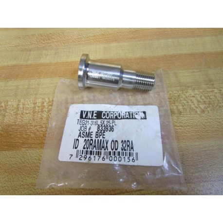 V.N.E. TEG21-316L.5X.25-PL Stainless Steel Clamp Fitting 833936