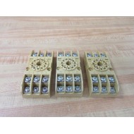 Electromatic S 411 Relay Socket  S411 Chipped (Pack of 3) - Used