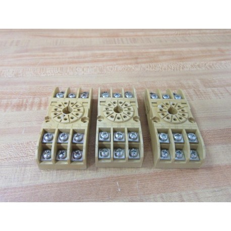 Electromatic S 411 Relay Socket  S411 Chipped (Pack of 3) - Used