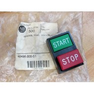 Allen Bradley 599-PB02 Holder 40193-415-53 40496-300-51 StartStop Button Only